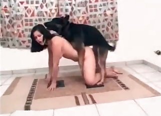 She assumes the position on all fours