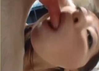 Tight-bodied Asian is going to suck off a dog