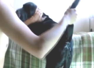 Dark fur beast is going to get its ass licked