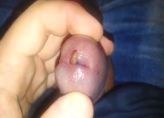 Guy is happy to feel more worms invading