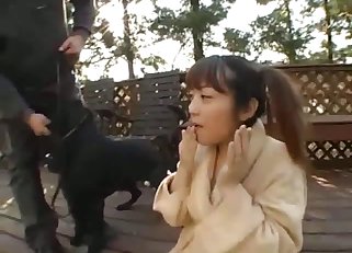Asian chick is enjoying bestiality dog sex